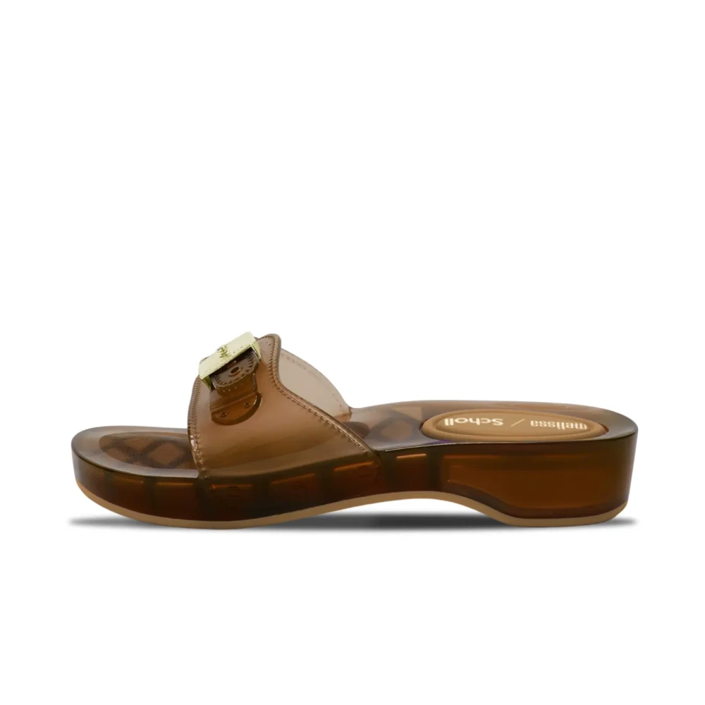 Scholl Brown Sliders, Female, 5 Uk, Pescura Heel