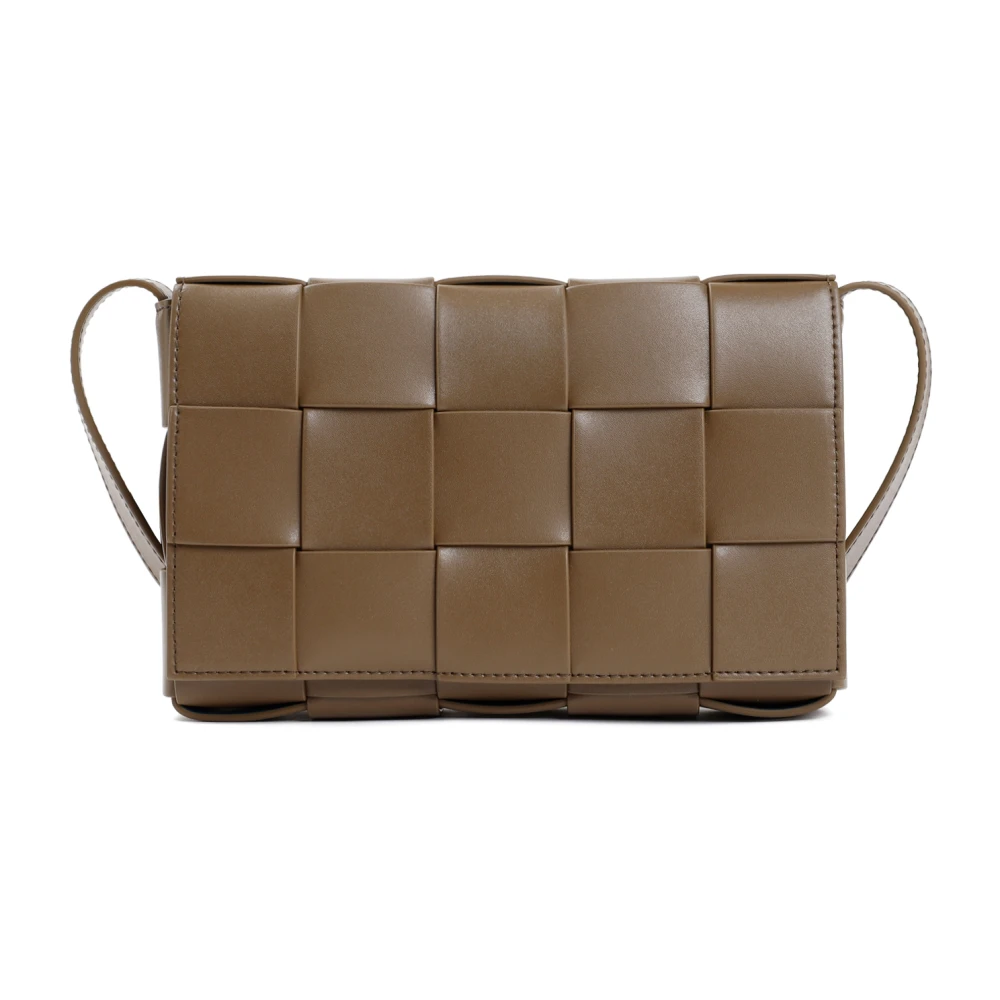 Bottega Veneta Cassette Tas in Zilver Brown Heren