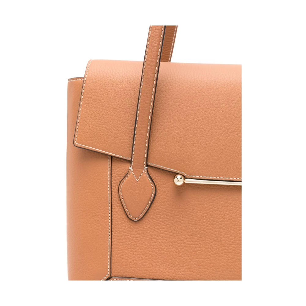 Strathberry Cognac Bruine Overslagtas Brown Dames