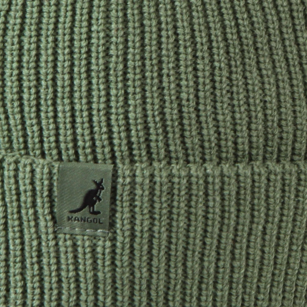 Kangol Geribbelde Winter Beanie Hoed Groen Green Heren