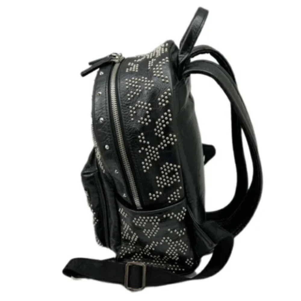 MCM Pre-owned Fabric backpacks Black Dames