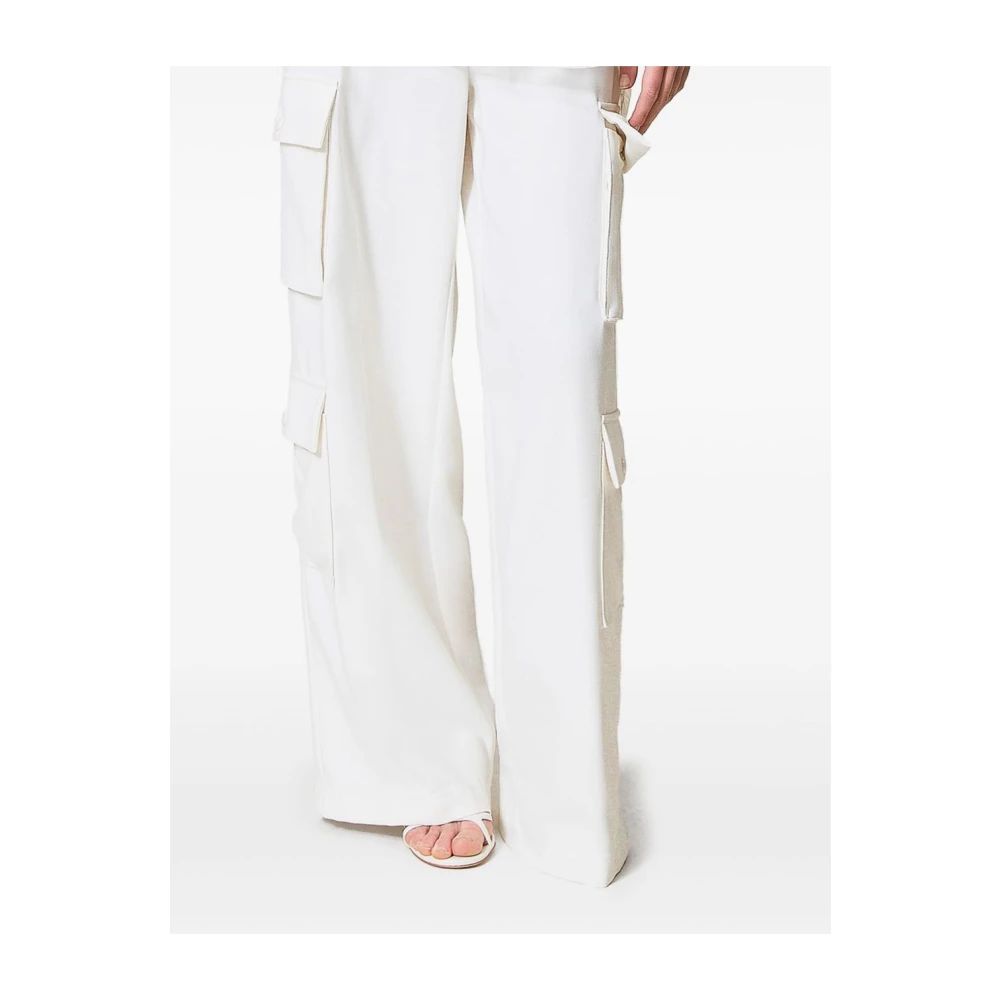 Twinset Witte Bloemenoverhemd Met Knopen White Dames