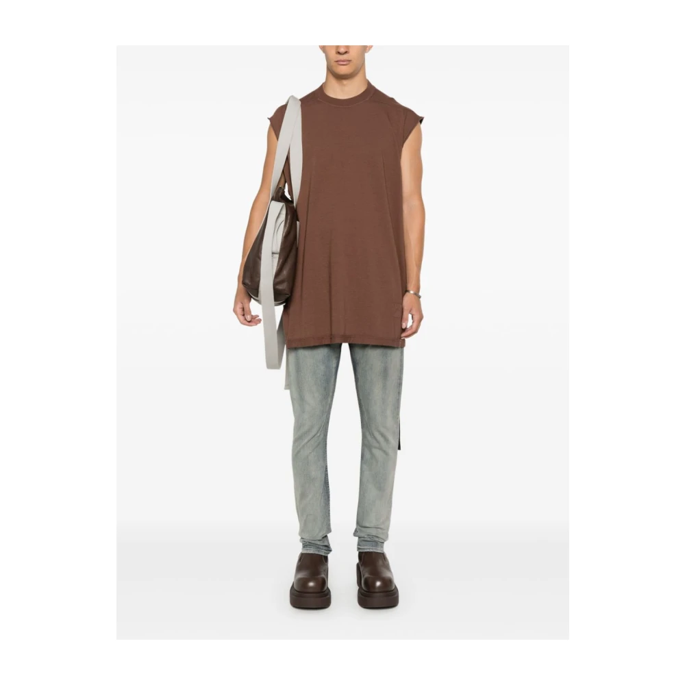 Rick Owens Slim Fit Grijze Denim Broek Gray Heren