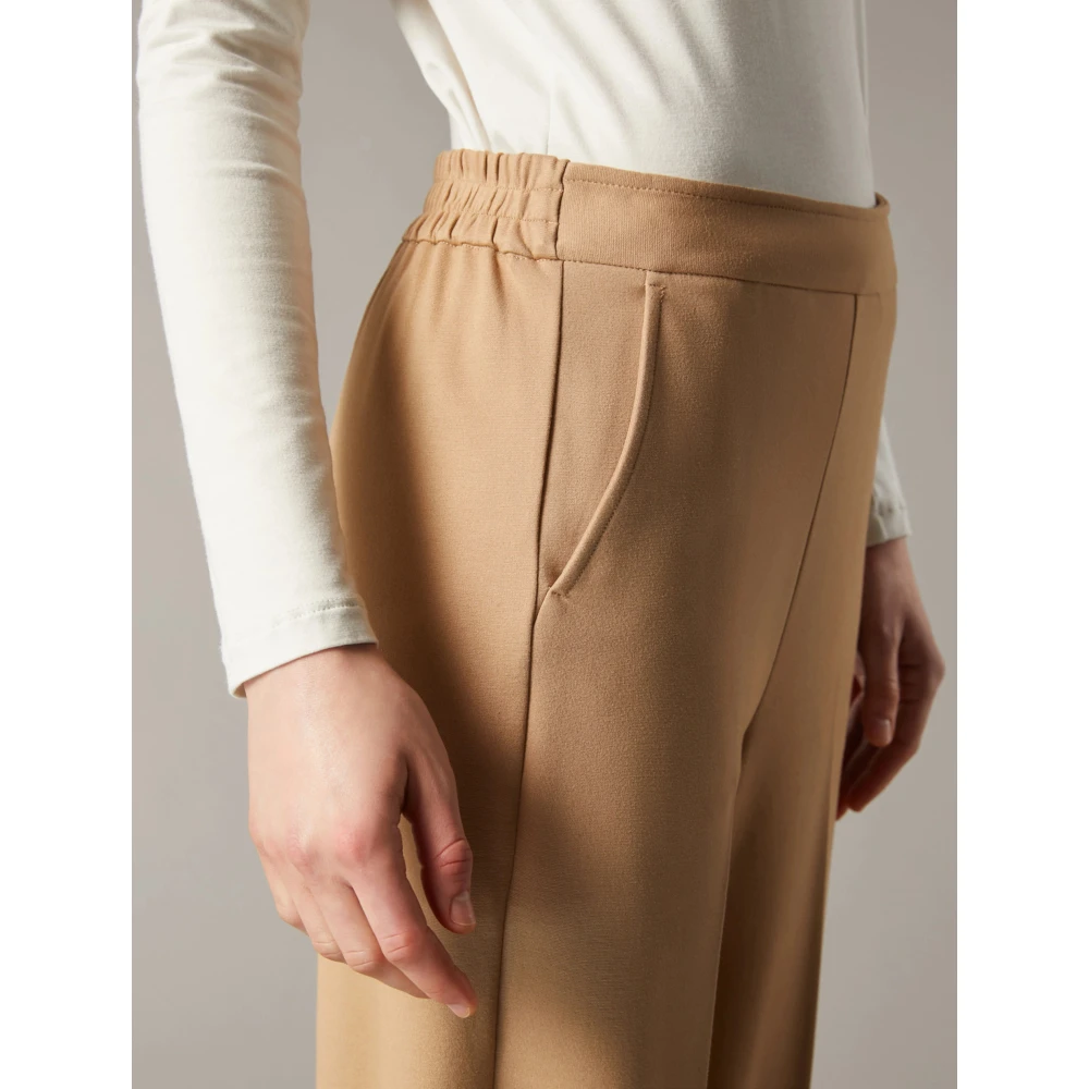 Pennyblack Jersey Wijde Broek Barcelona Stijl Brown Dames