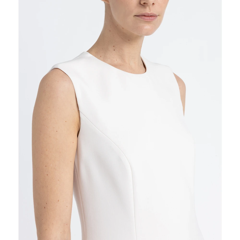 PESERICO Mouwloze lange jurk White Dames