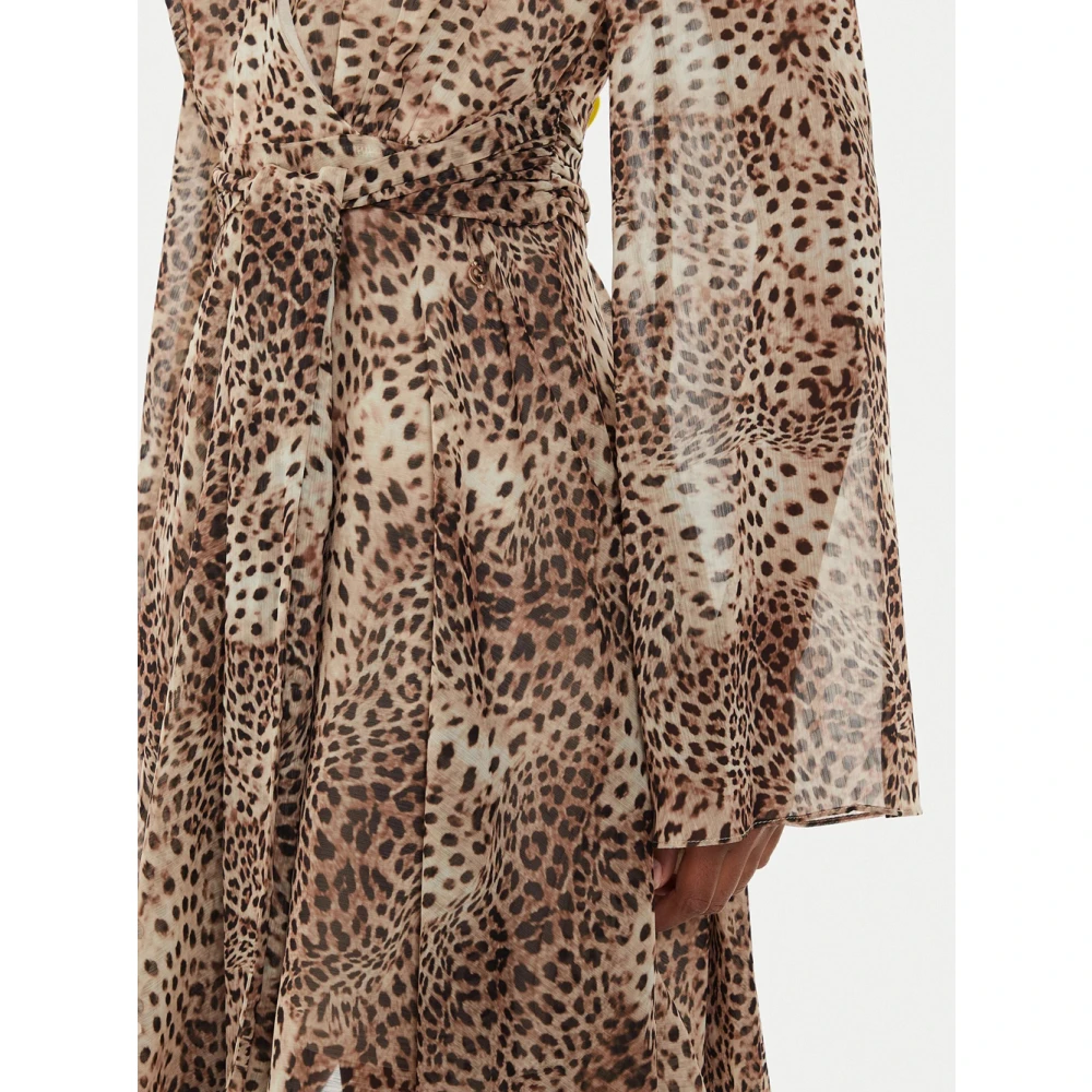 Guess Mini Cheetah Print Jurk Beige Dames