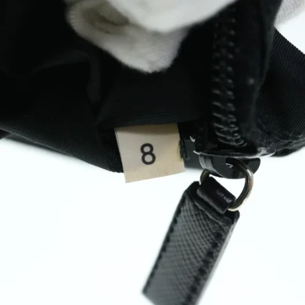 Prada Vintage Pre-owned Nylon clutches Black Dames