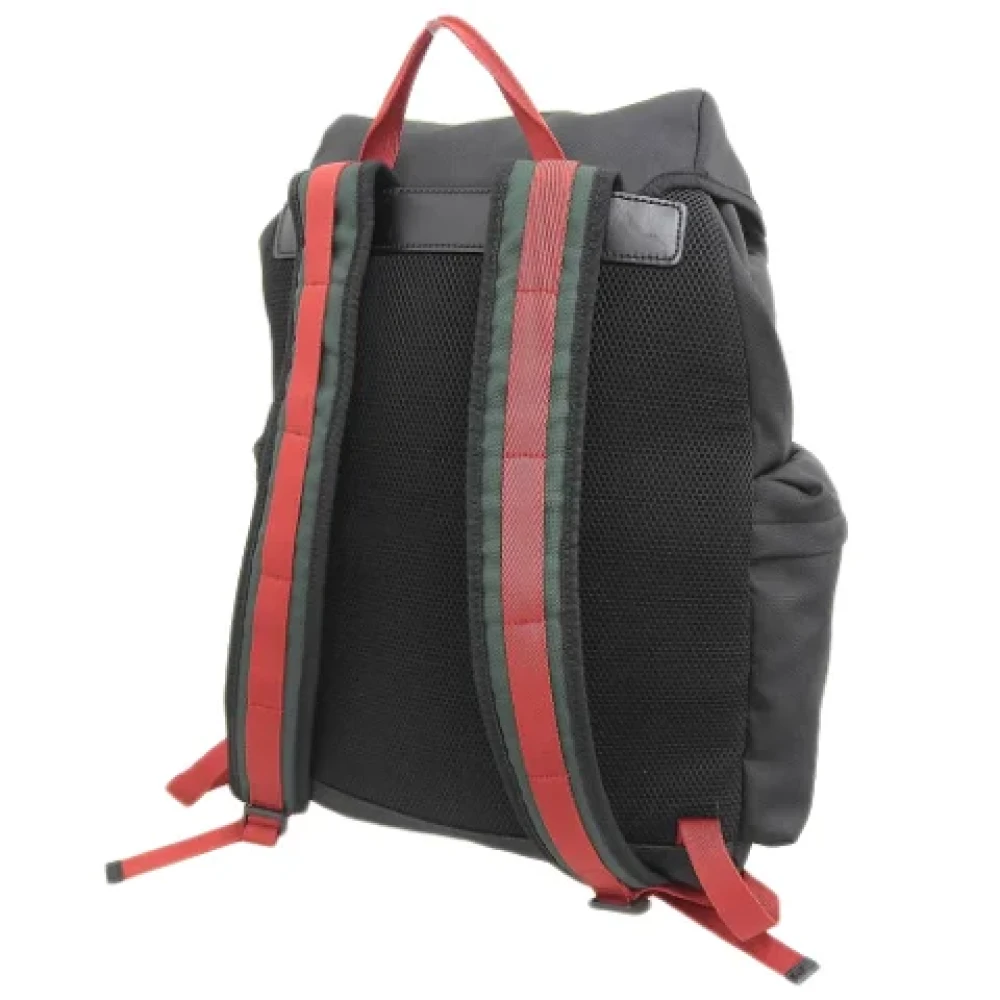 Gucci Vintage Pre-owned Canvas backpacks Black Dames