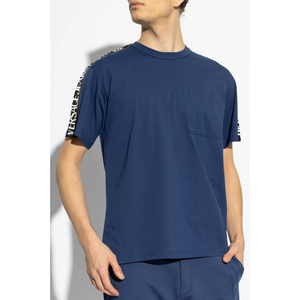 Versace Jeans Couture T-shirt met zak Blue Heren