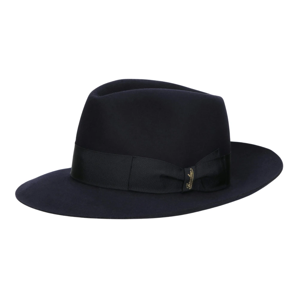 Borsalino Vilt Breedgerande Hoed Blue Heren