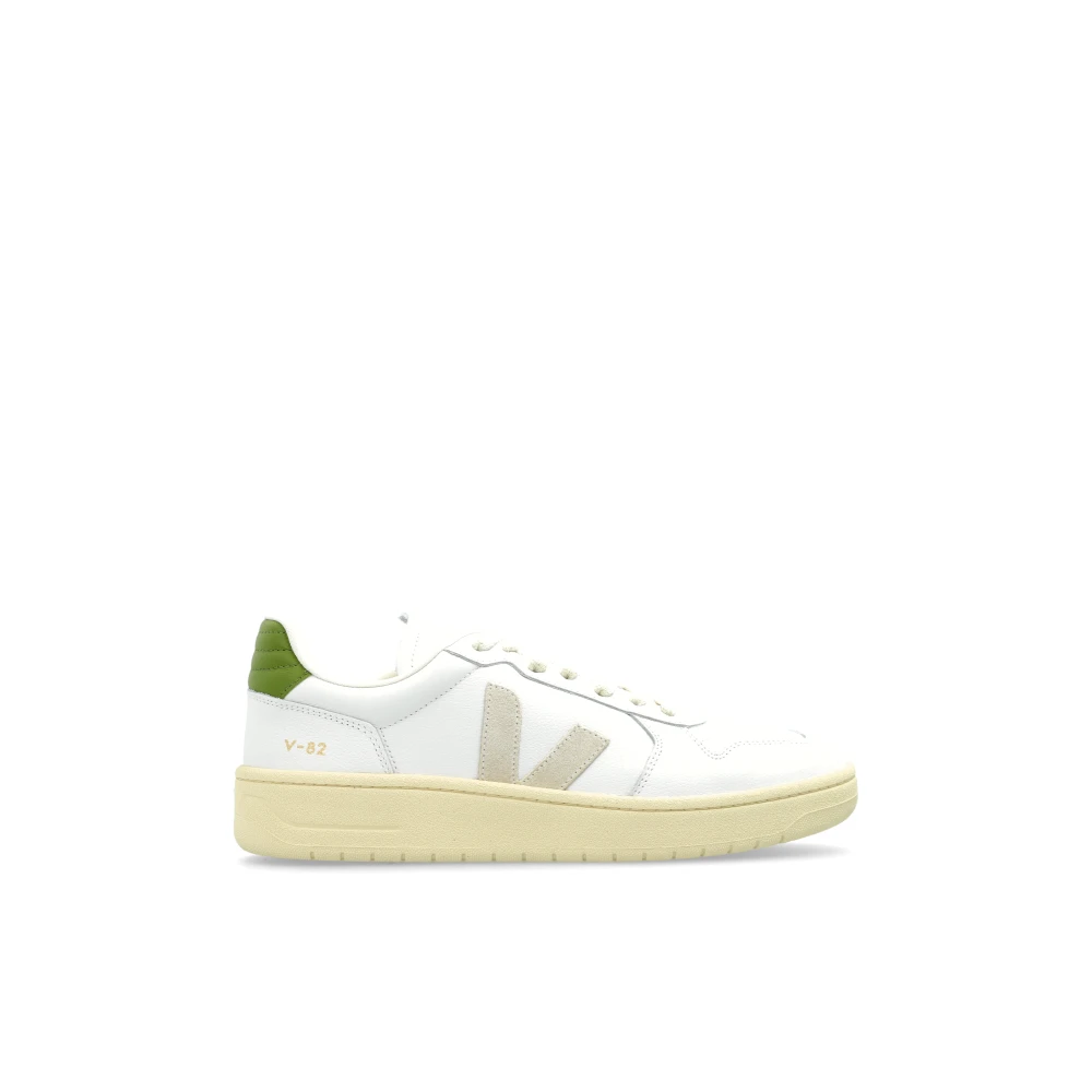 Veja Men's White V-82 Ii Grained Leather - Sneakers - 12 Uk - Shoes