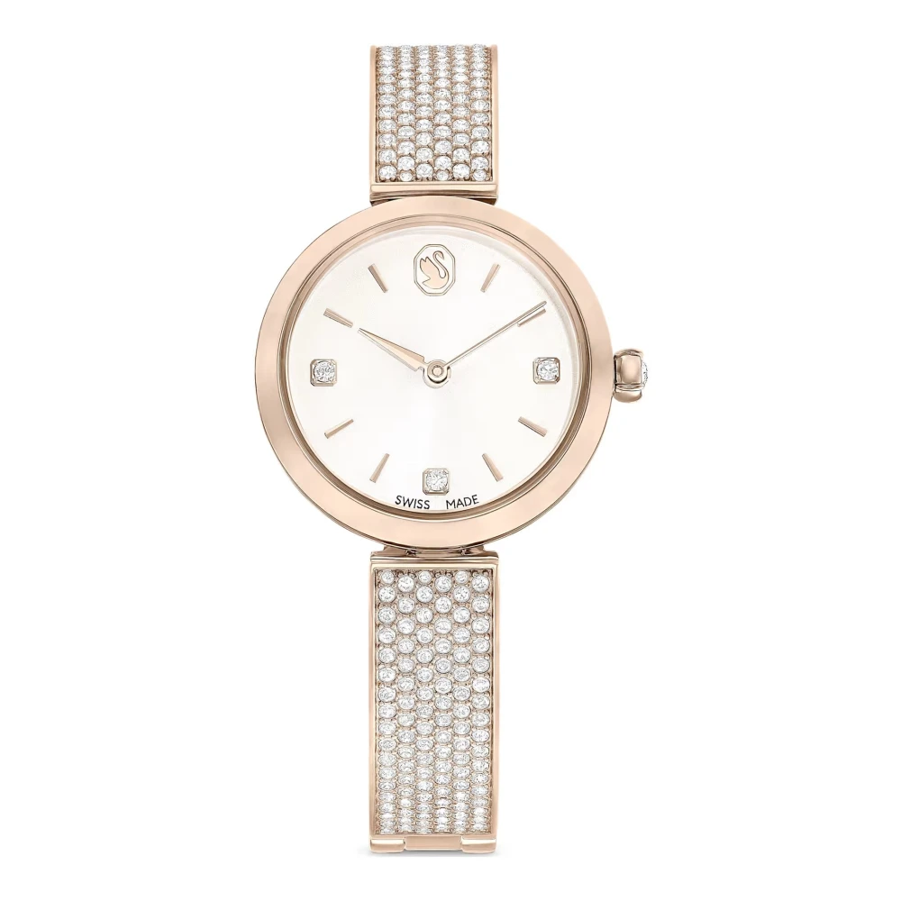 Swarovski Unisex Gold Tone Illumina Watch, Swiss Made, Metal Bracelet, Champagne Gold-Tone Finish - Image 2