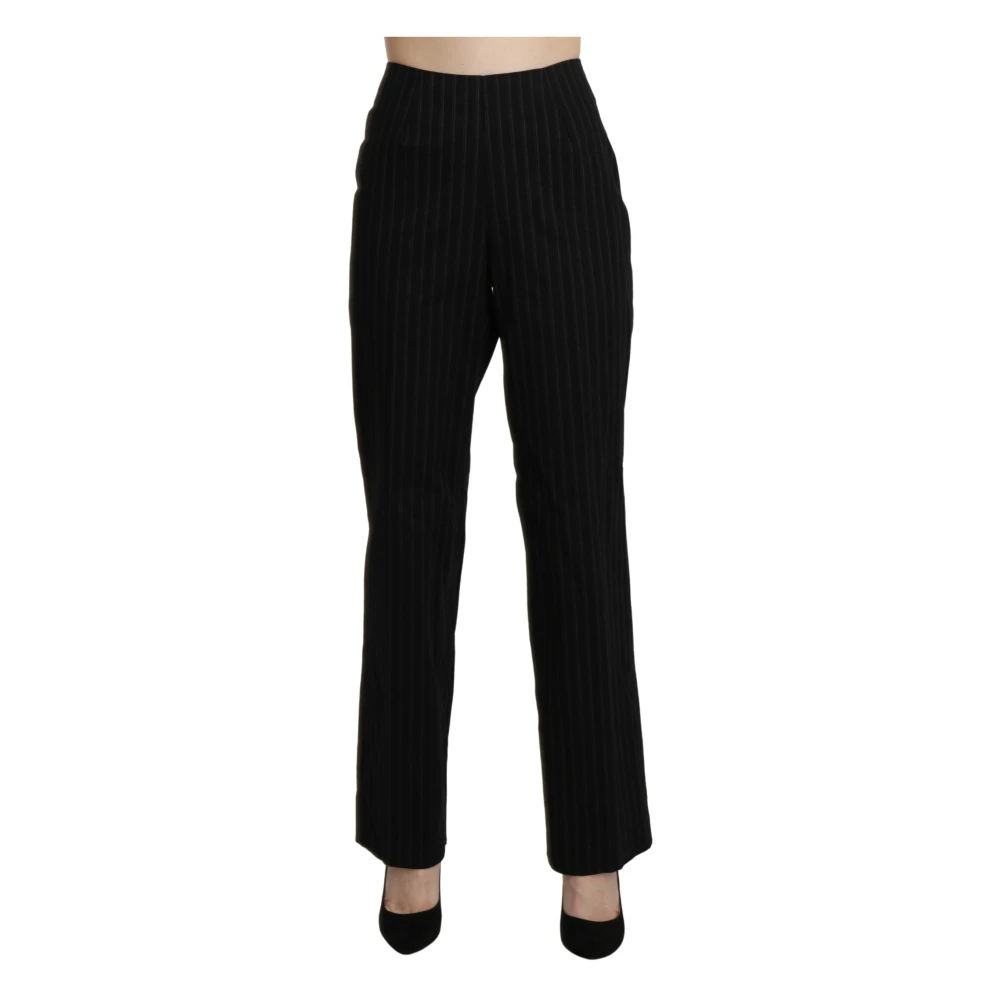 Bencivenga Women's Black High Waist Straight Dress Trouser Pants