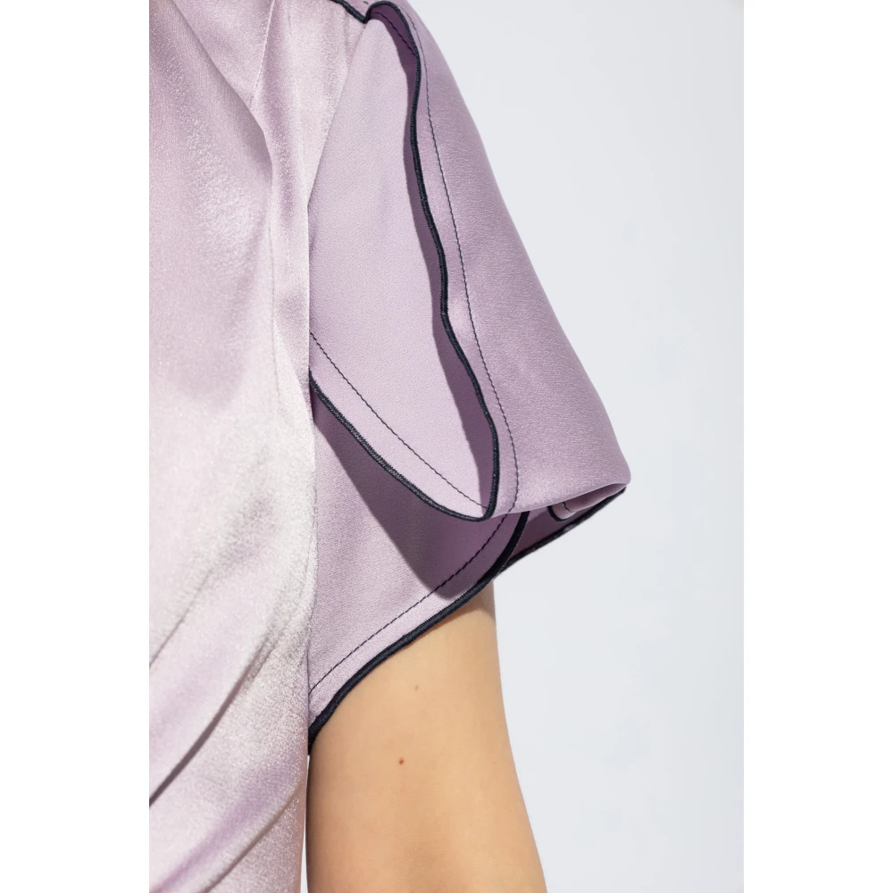 Victoria Beckham Satijnen jurk Purple Dames