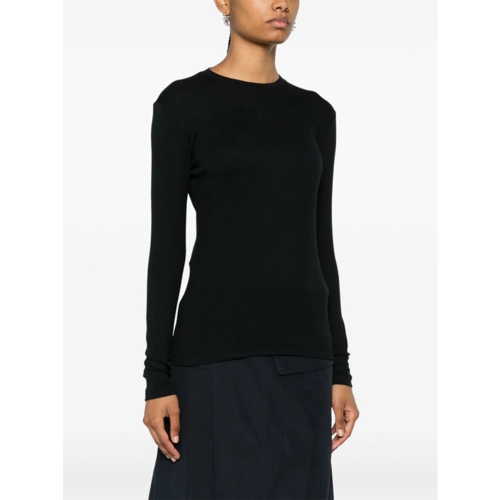Fabiana Filippi Zwarte Manga Longsleeve T-Shirt Black Dames