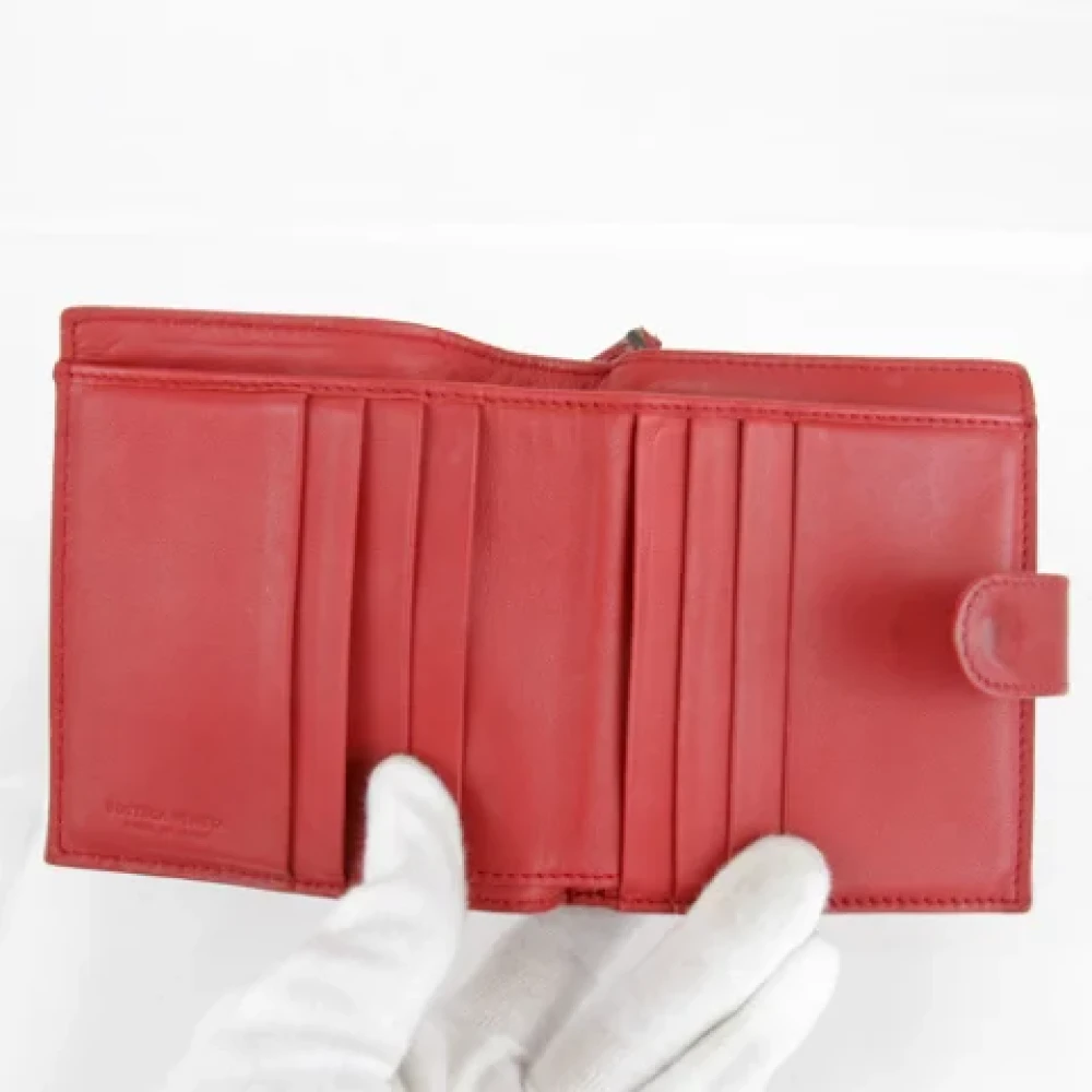 Bottega Veneta Vintage Pre-owned Leather wallets Red Dames