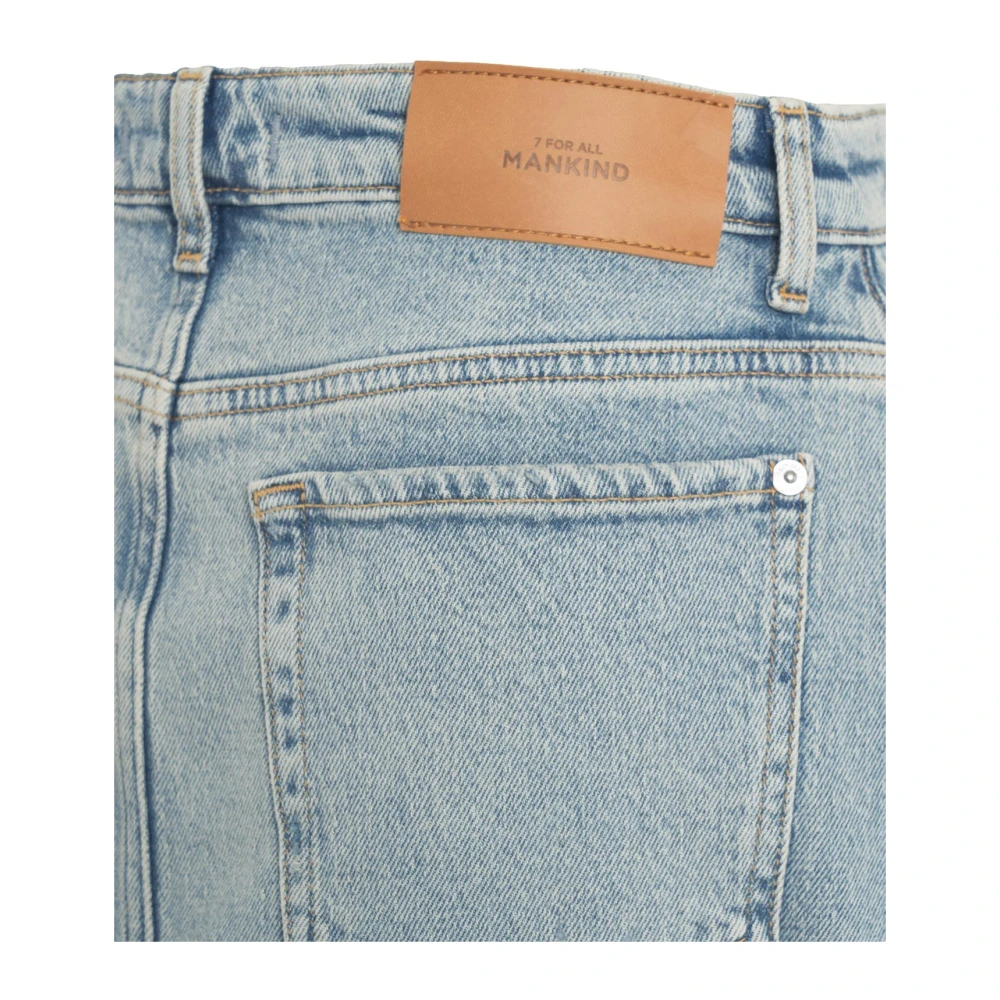 7 For All Mankind Jeansrok met hoge taille Blue Dames