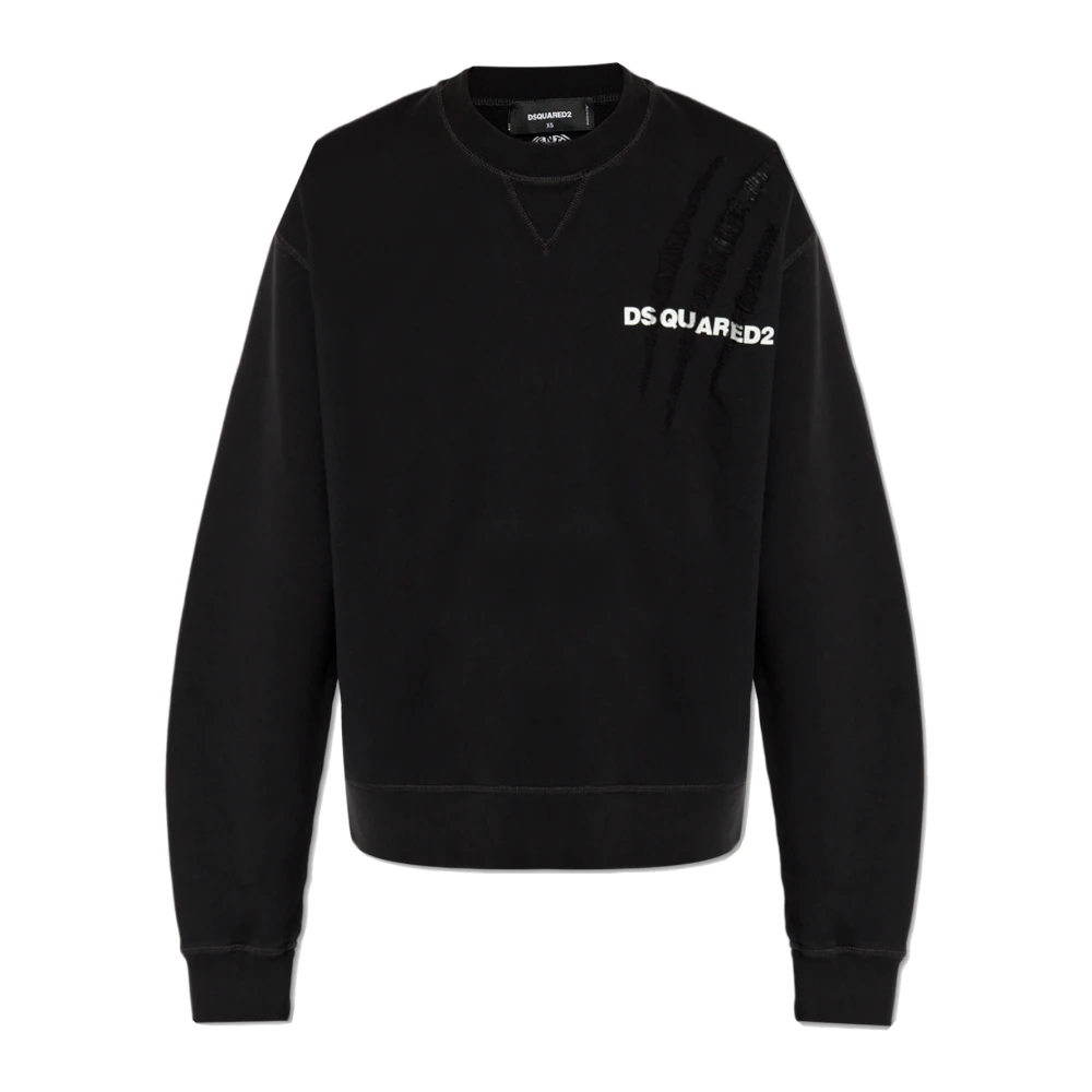 Dsquared2 Sweatshirt met vintage-effect Black Dames