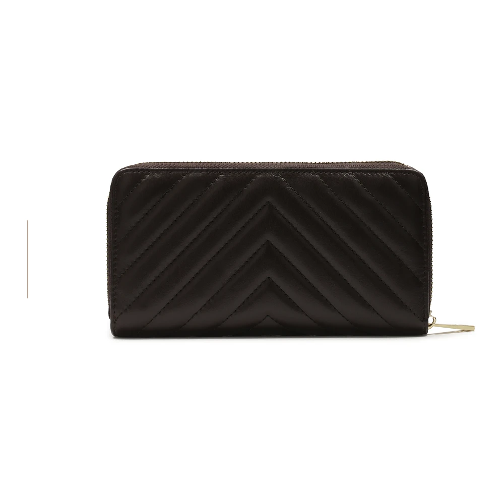Kazar Donkerbruine portemonnee met quilten en logo Brown Dames