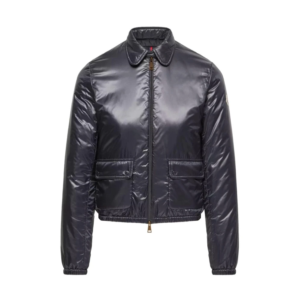 Moncler Blue Bomber Jackets, Female, S, Lanset Jacket