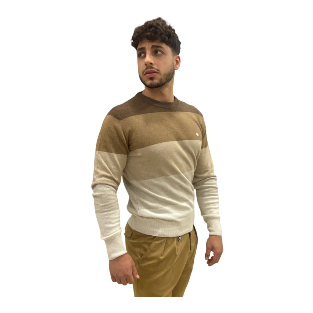 Manuel Ritz Crew Neck Sweater Multicolor Heren