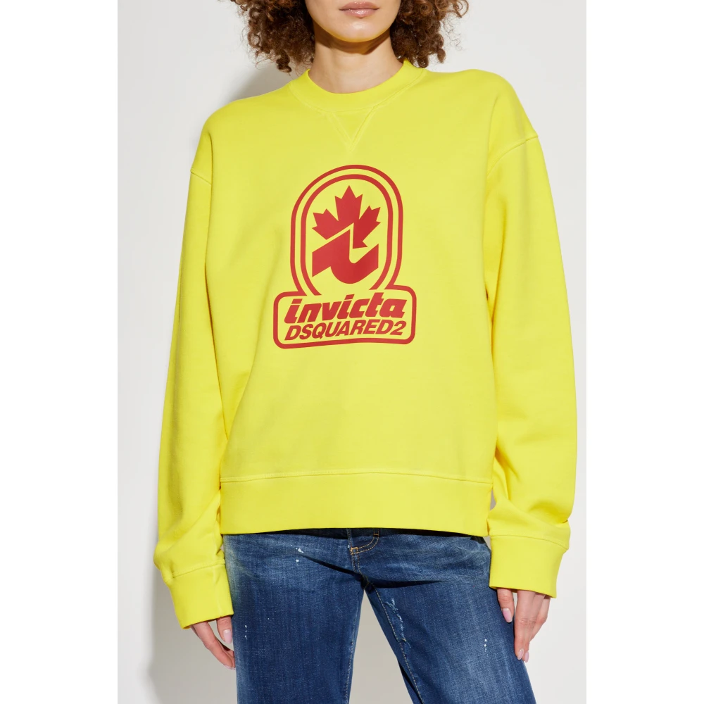 Dsquared2 Gedrukte sweatshirt Yellow Dames