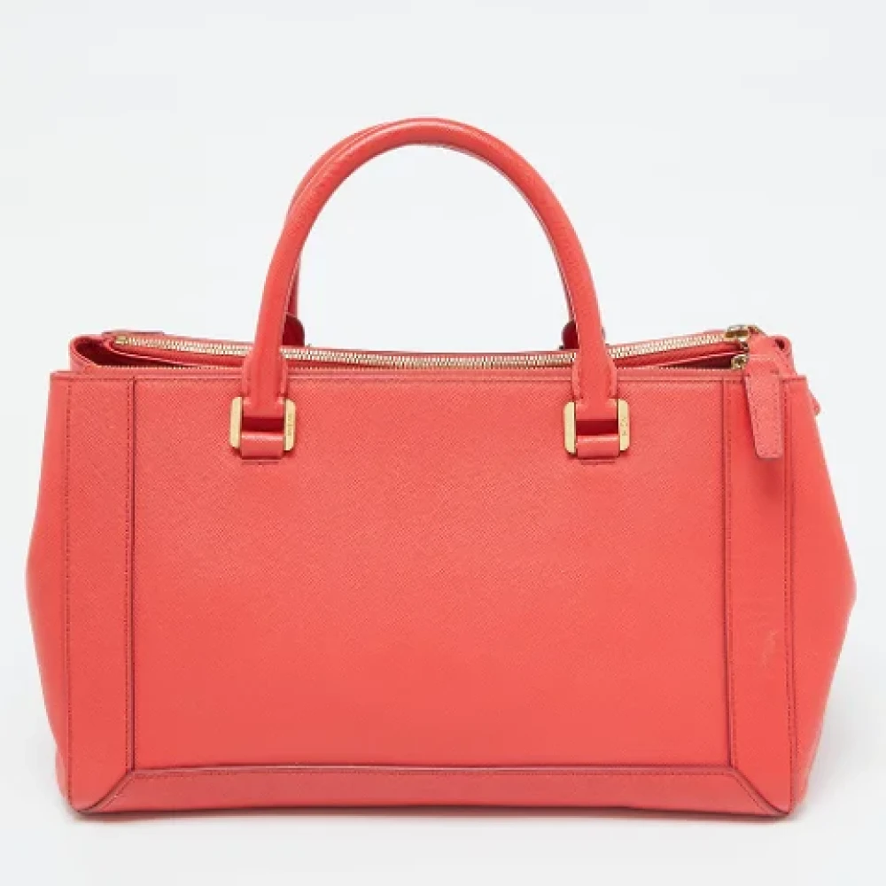 MCM Pre-owned Leather handbags Red Dames