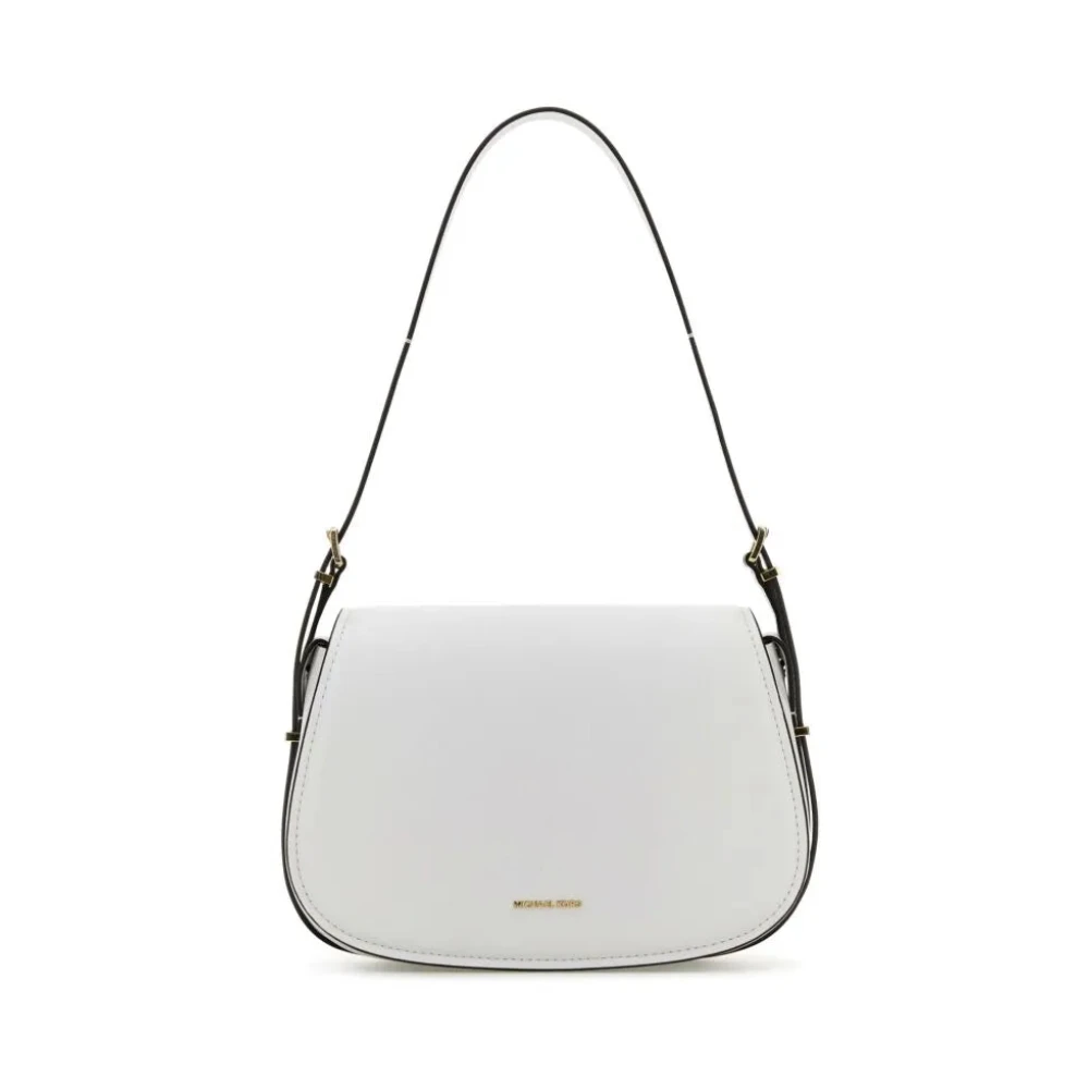 Michael Kors Women's White Leather Shoulder Bag Lydia Flap