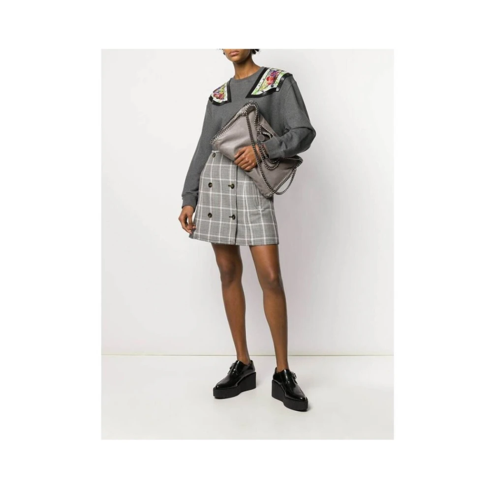 Stella Mccartney Stijlvolle Fold Over Tote Bag Gray Dames