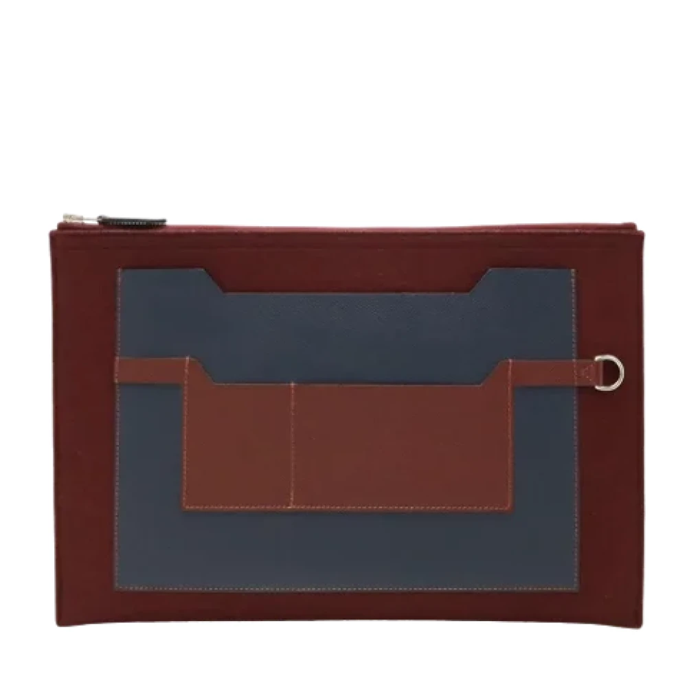 Hermès Vintage Pre-owned Canvas clutches Brown Dames