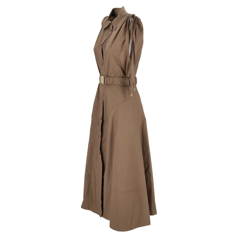 Kaos Lange Overhemdjurk Brown Dames