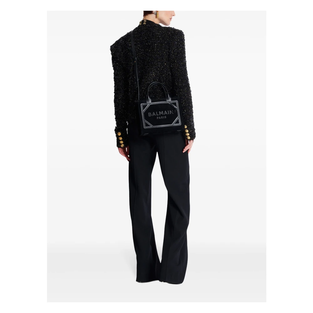 Balmain Noir Shopper Tas Black Dames