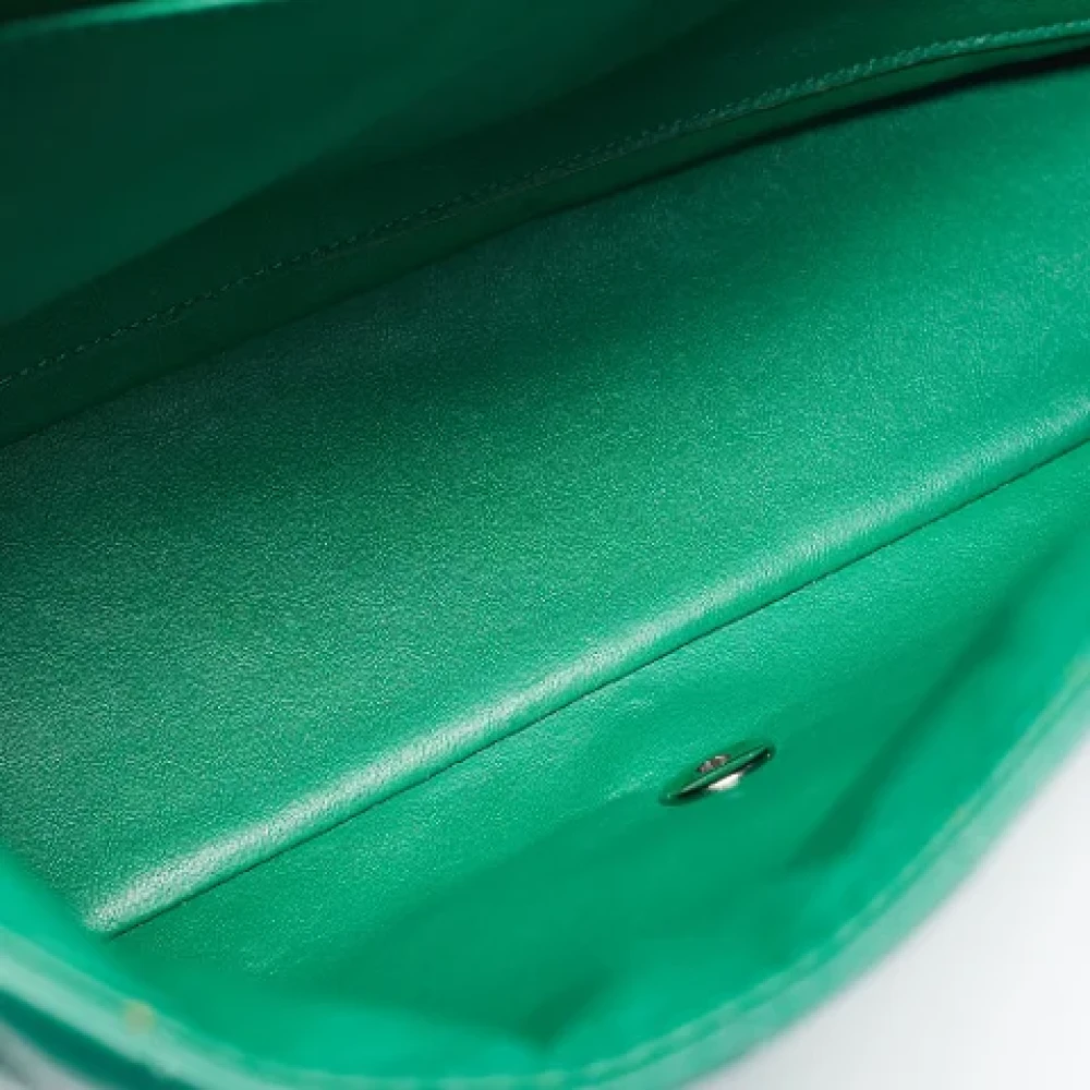 Chanel Vintage Pre-owned Leather shoulder-bags Green Dames