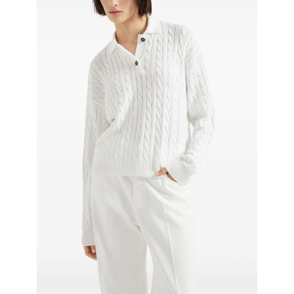 BRUNELLO CUCINELLI Witte Truien voor Vrouwen White Dames