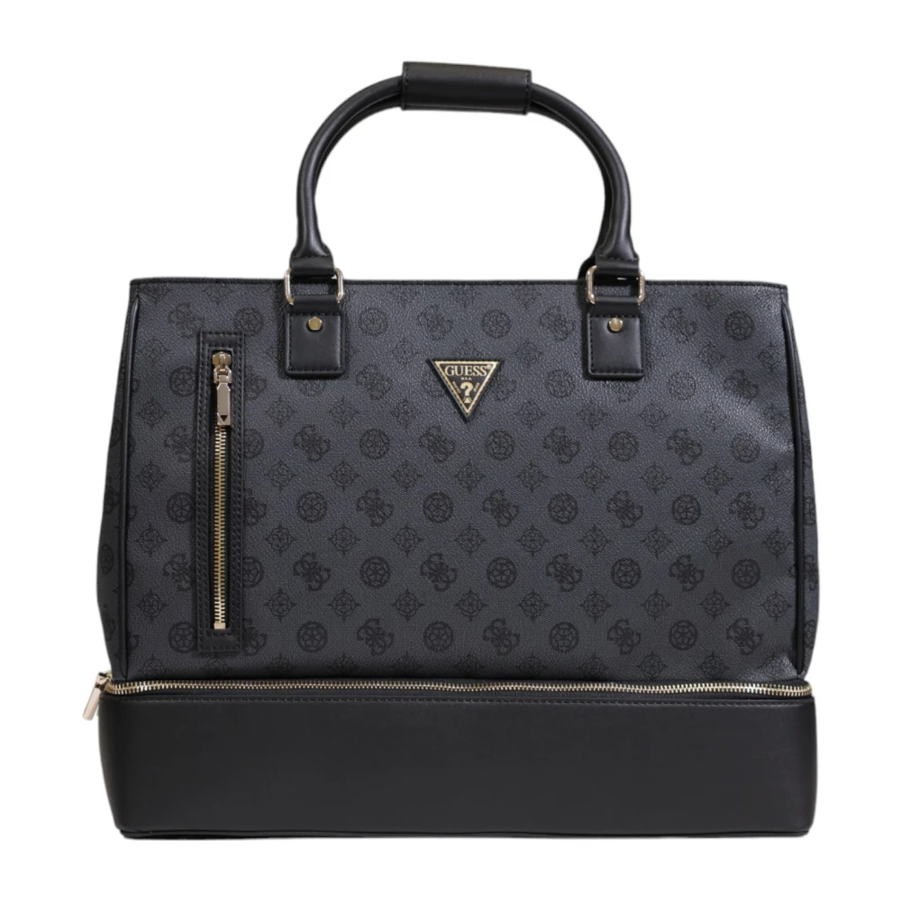 Guess Grijze Bedrukte Handtas met Schouderband Gray Dames