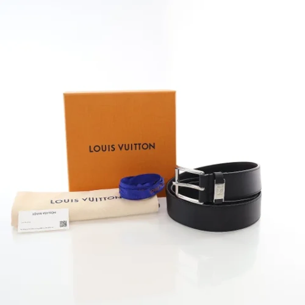 Louis Vuitton Vintage Pre-owned Leather belts Black Dames