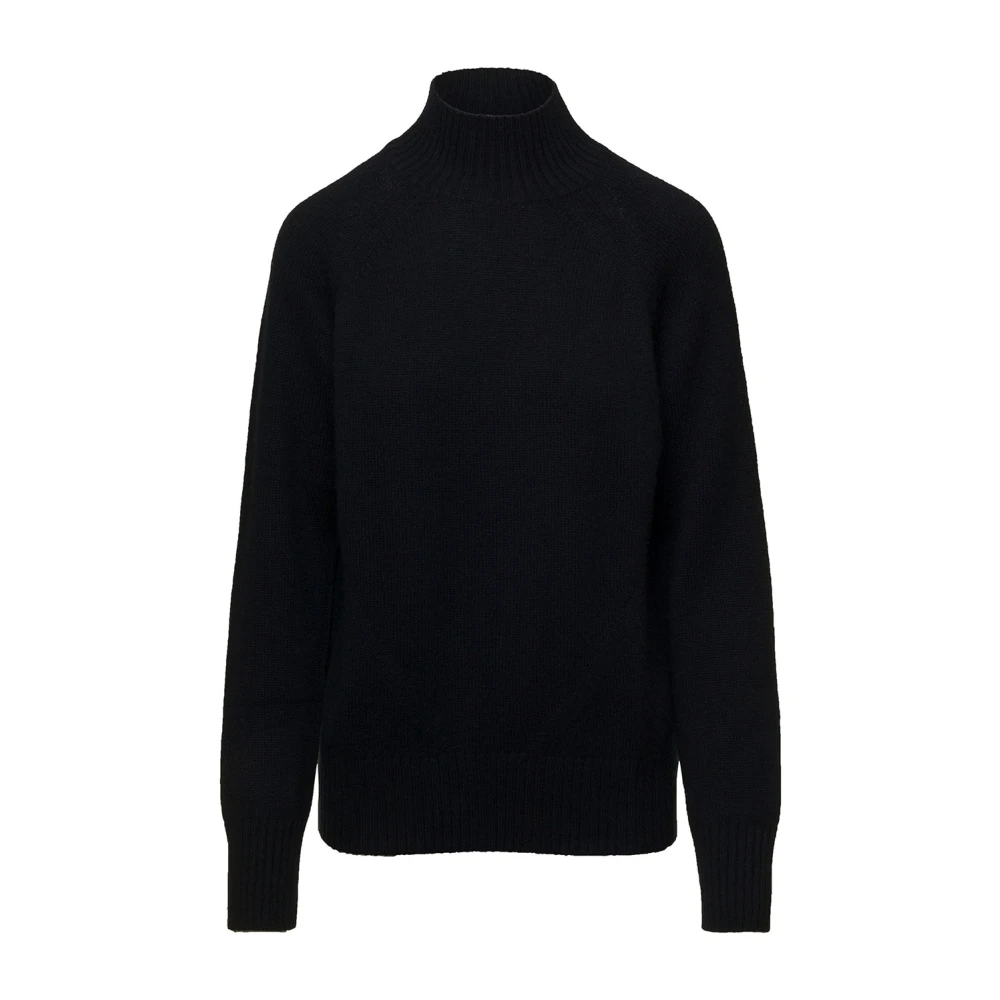 Allude Zwarte Mockneck Sweater Black Dames