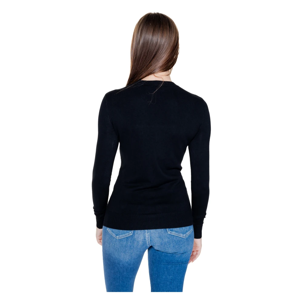 Guess Triangle Logo Dames Top Herfst Winter Collectie Black Dames