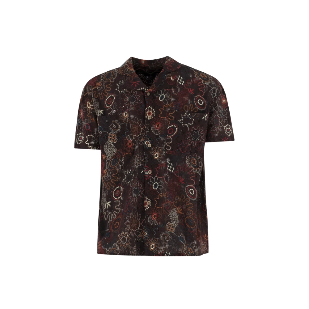 Andersson Bell Bordeaux Jacquard Shirt met Contrast Borduurwerk Multicolor Heren