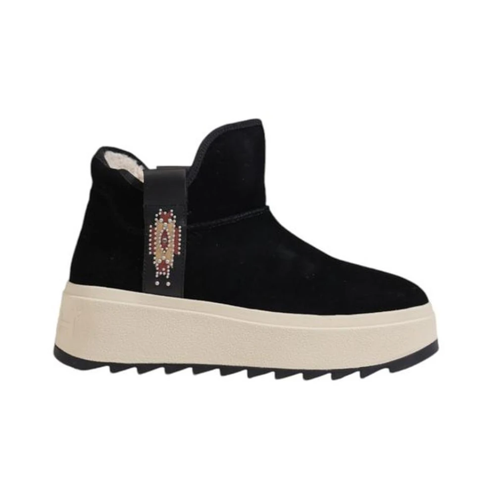 Ash Black Leather Platform Ankle Boots - Female - Winter Boots - Black - 8 Uk - Shoes - Image 4