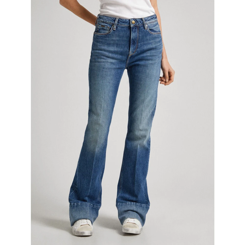 Pepe Jeans Flared Jeans Blue Dames