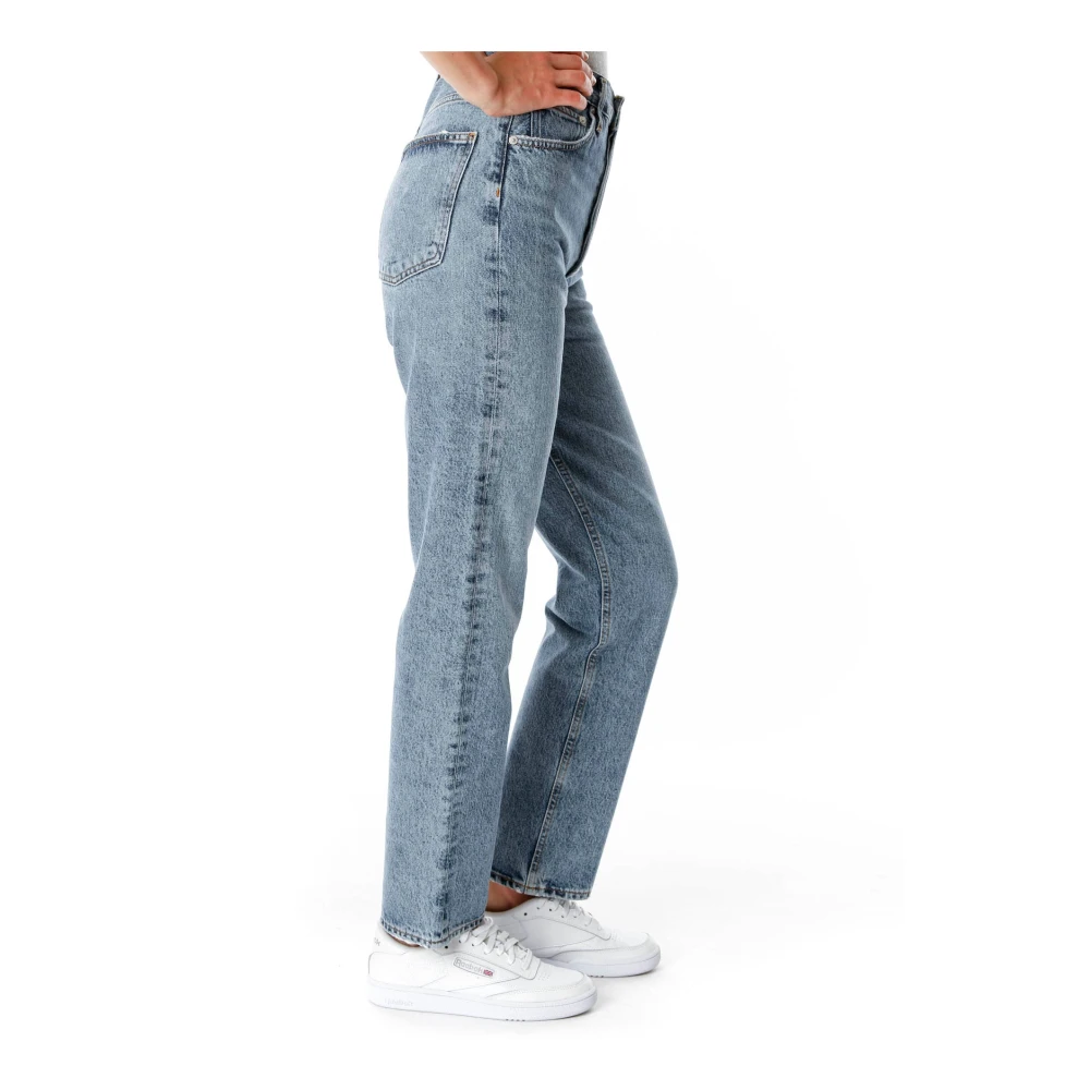 Agolde Vintage Highwaist Straight Fit Jeans Blue Dames