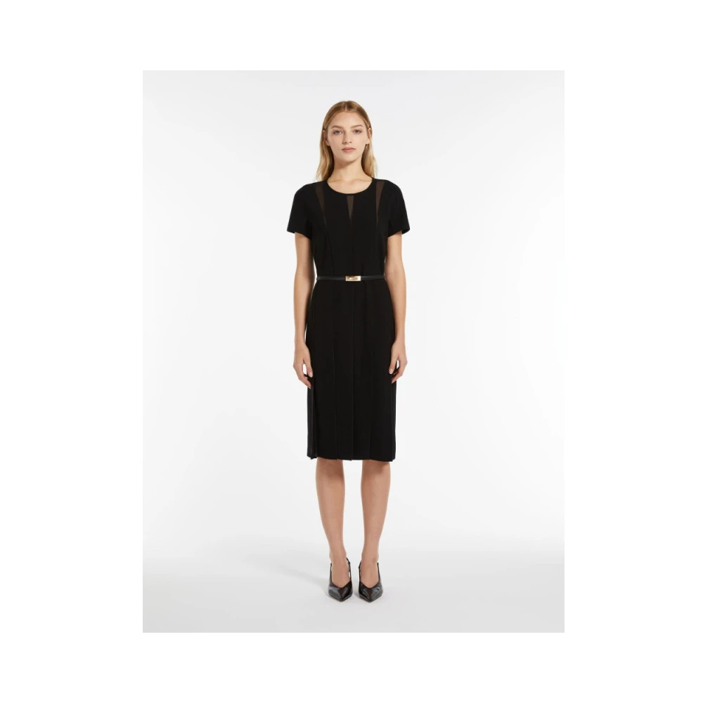 Max Mara Elegante Array Jurk Black Dames