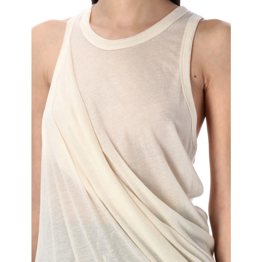 Rick Owens Anthem Tank Beige Dames