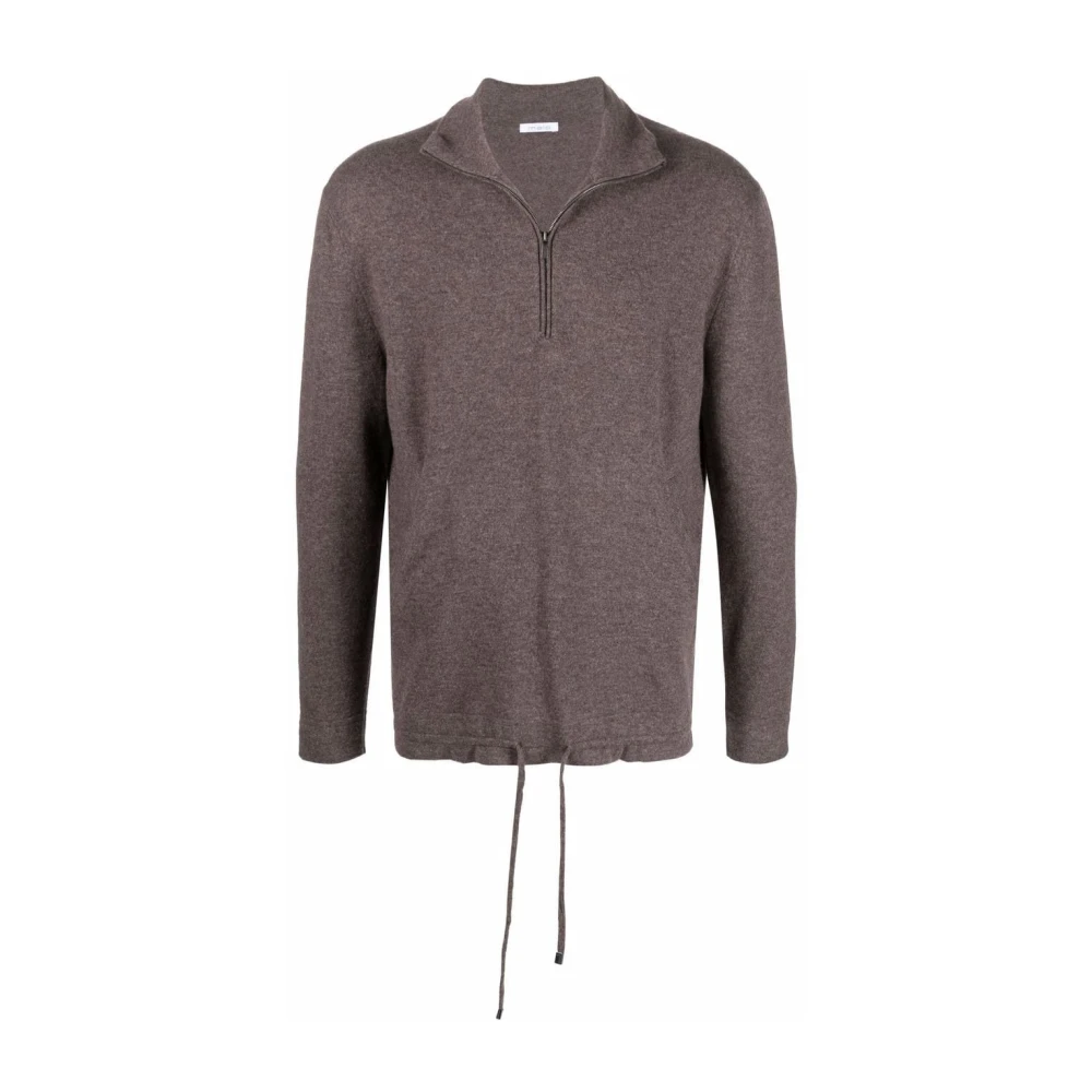 Malo Bruine Cashmere Casual Trui Brown Heren