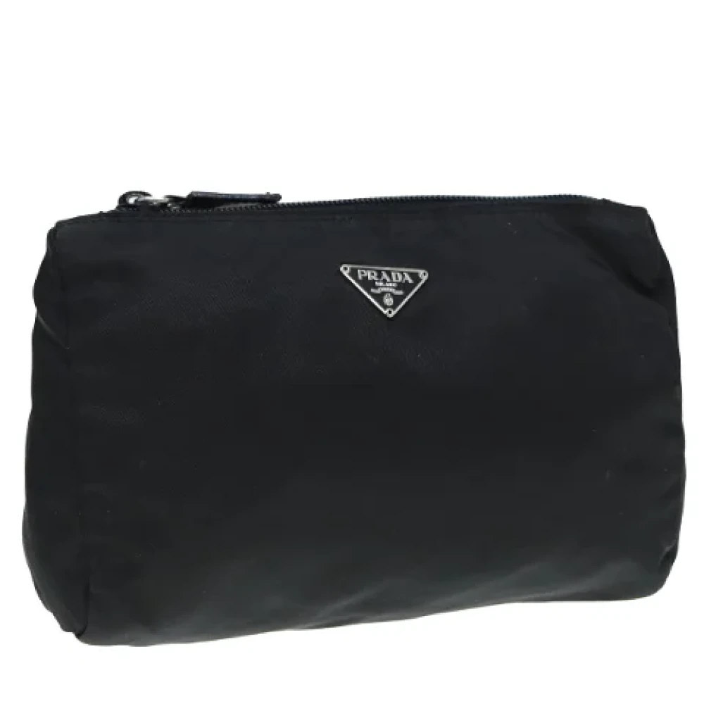Prada Vintage Pre-owned Nylon pouches Black Dames