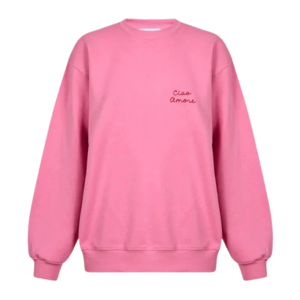 Giada Benincasa Women's Pink Hello Love Sweatshirt - Sweatshirts - S - Sweatshirts & Hoodies
