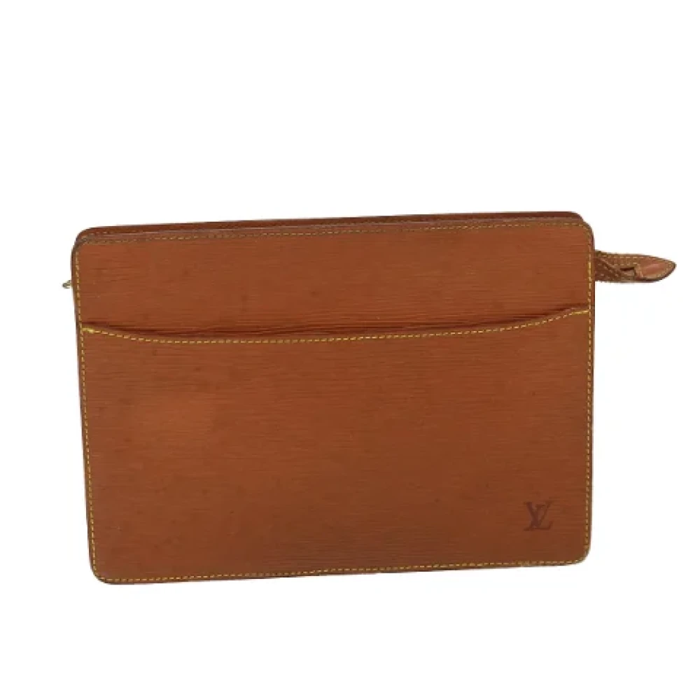 Louis Vuitton Vintage Pre-owned Leather clutches Brown Heren