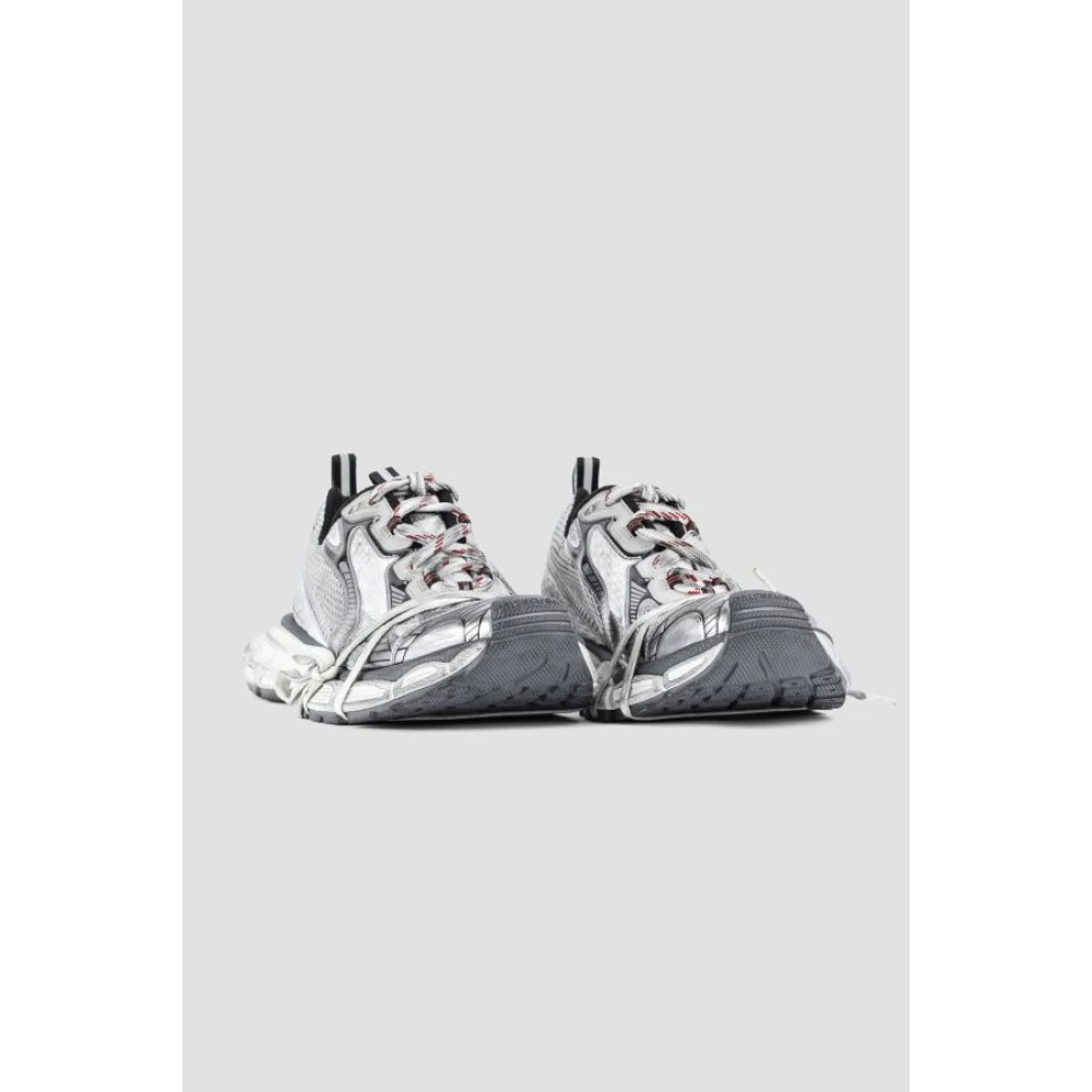 Balenciaga Metallic Grijze Sneakers met Overdreven Gumzool Gray Heren