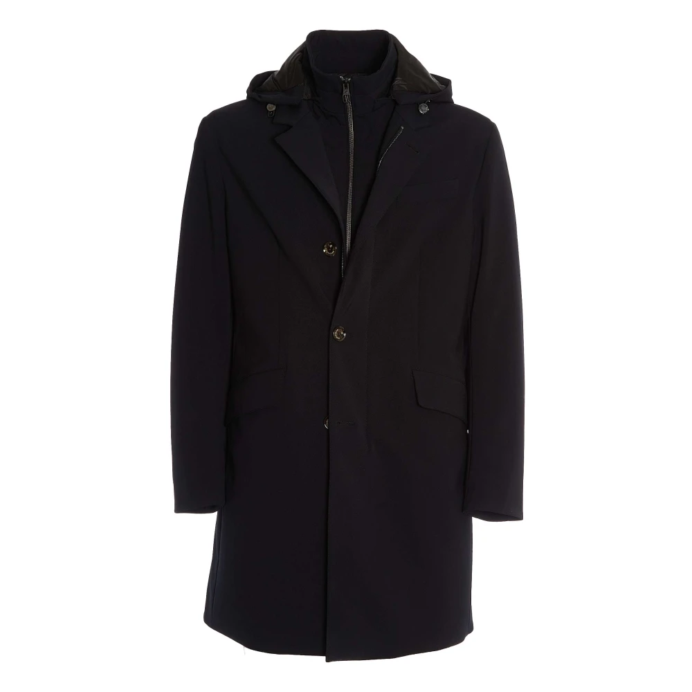 Montecore Gewatteerde Winterjas Blauw Hooded Blue Heren